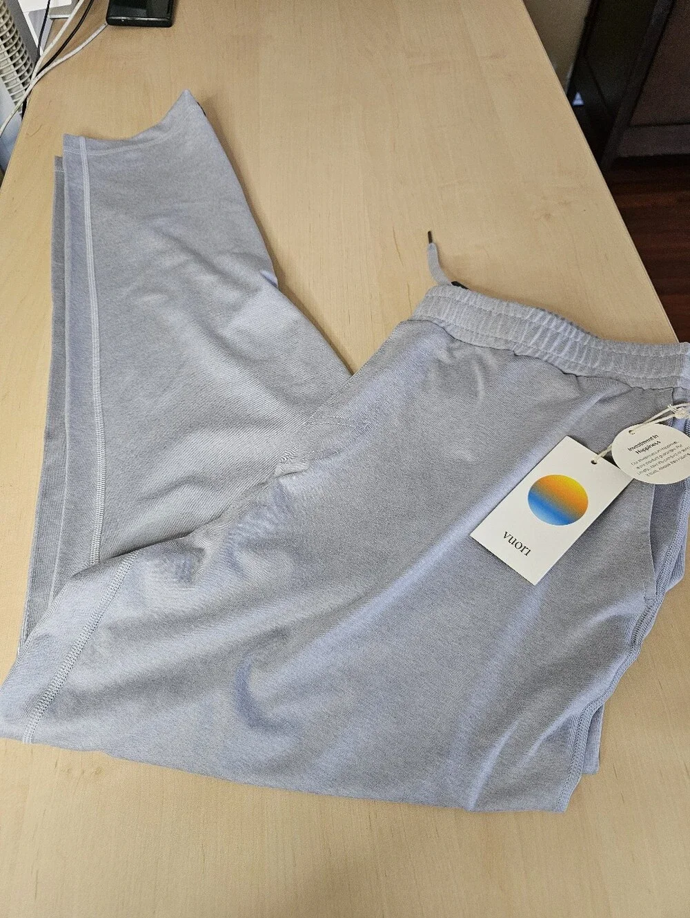 VUORI Men's Sunday Performance Track Pant  Sz XL Platinum Heather